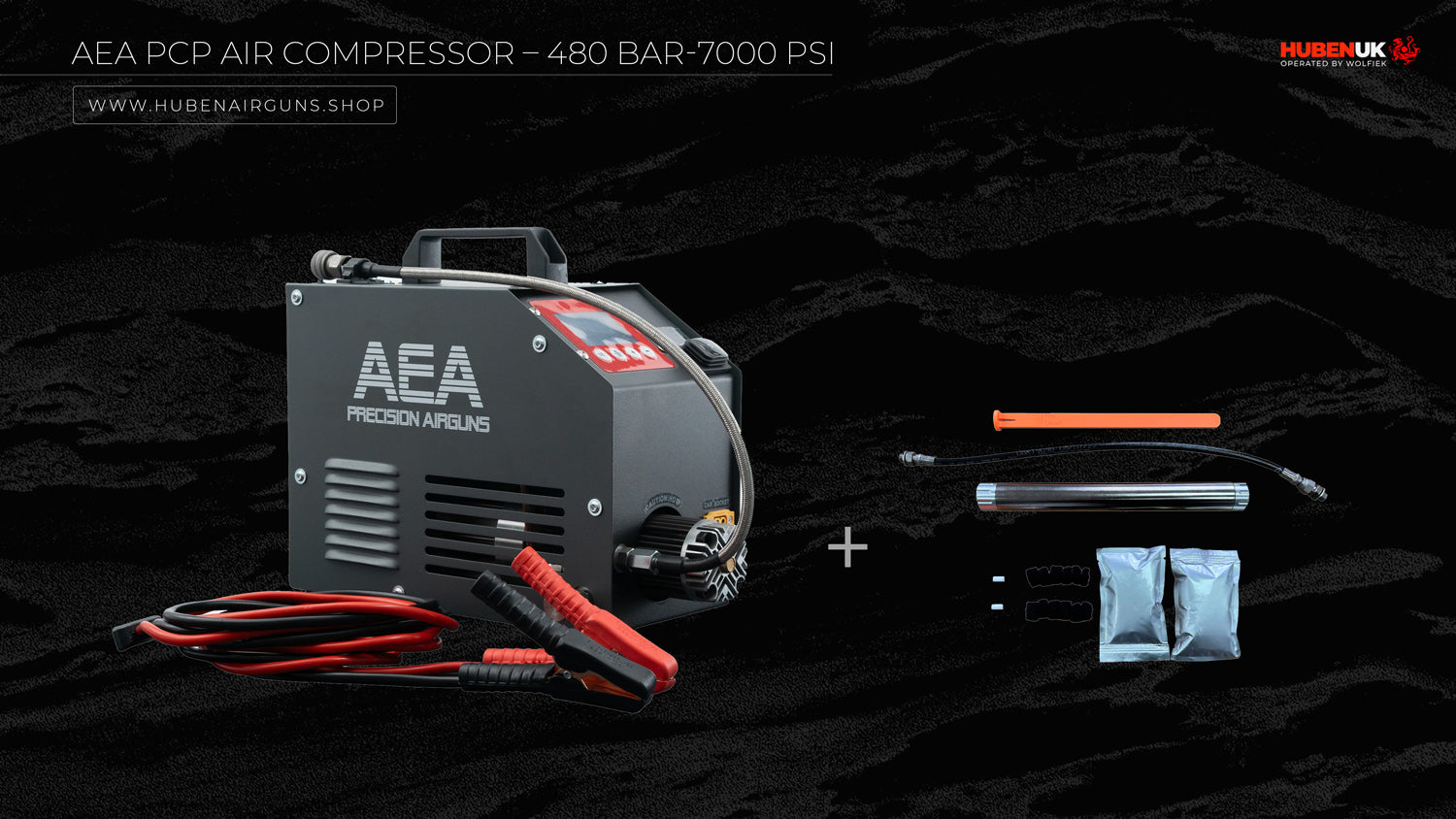 AEA PCP Air Compressor – 480 BAR/7000 PSI with Hill Inline Drying Filter
