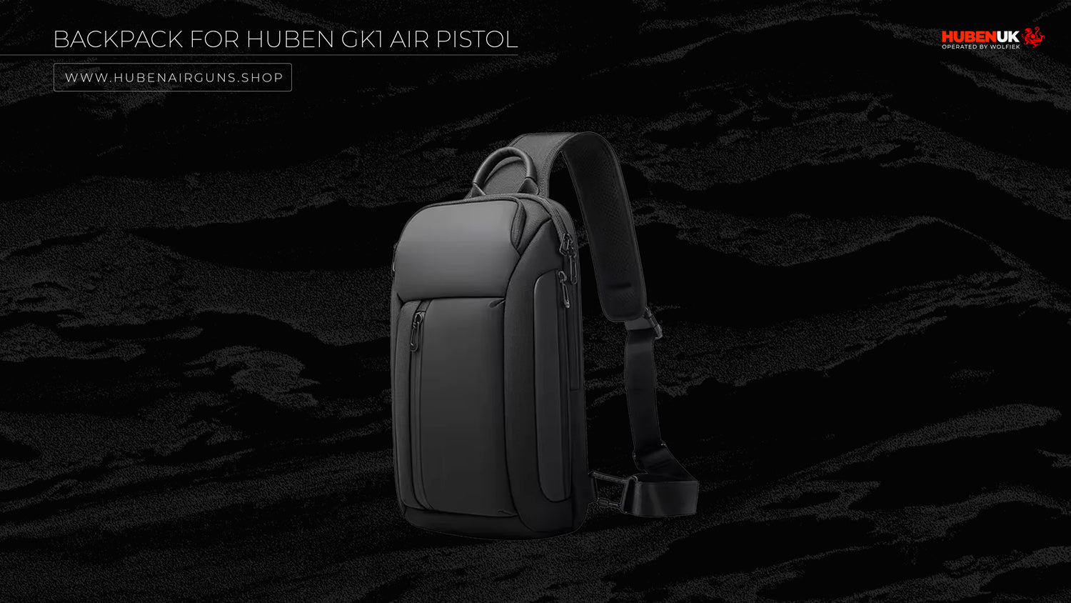Backpack for Huben GK1 Air Pistol in black color